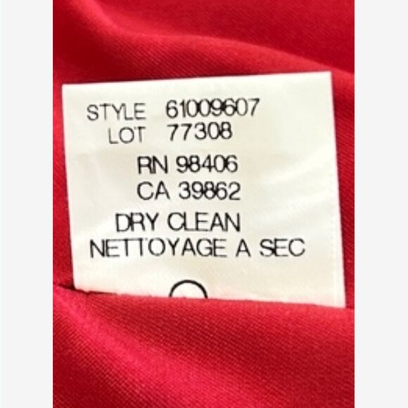 Theory Red Satin Cocktail Dress Spaghetti Strap Knee Length Dress Size 0 Elegant - Picture 10 of 13